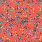 Papier Décopatch 30 x 40 cm 645 Fleurs exotiques rouge