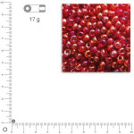 Perles de rocaille 2,6mm transparentes lustrées - Rouge vin