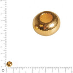 Perle en métal or ø 8 mm - 5 pièces
