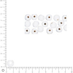 Sachet de perles en bois poli Ø12mm - Blanc