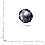 Perles en verre Renaissance 4 mm - Anthracite
