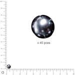 Perles en verre Renaissance 6 mm - Anthracite
