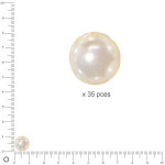 Perles en verre Renaissance 10 mm - Blanc