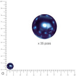 Perles en verre Renaissance 10 mm - Bleu azur