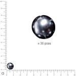 Perles en verre Renaissance 10 mm - Anthracite