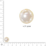 Perles en verre Renaissance 12 mm - Blanc