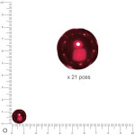 Perles en verre Renaissance 12 mm - Rouge