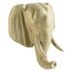 Objet en papier mâché tête éléphant 31 x 16,5 x 36 cm