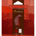 Pochette Origami Color - 12 x 12 cm - Rouge