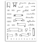 Tampon Crystal' Bannières bullet journal 41 pcs