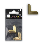 Coins en métal Or 2 cm x 4 pcs