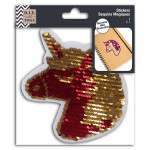 Autocollant Sequin Magique Licorne 12 x 13,5 cm