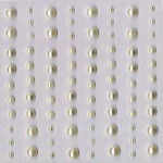 Strass autocollants blanc ivoire 80 pièces