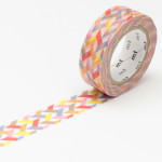 Masking tape à chevrons ton rouge