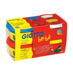Pâte à modeler 4 pots x 100g rouge-jaune-cyan-blanc