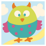 Kit de tapisserie enfant XXL - La chouette - 15 x 15 cm