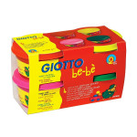 Pâte à modeler 4 pots x 100g rouge-jaune-magenta-vert