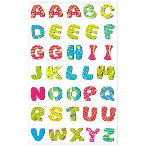 Autocollants relief Alphabet peps