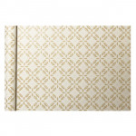 Kraft brut 70g/m² motif Fleurs blanches Rouleau 35 cm x 5 m