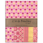 Papier L'or de Bombay Rose Fuchsia 27,8 x 21,2 cm 6 feuilles