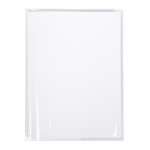 Protège-cahier transparent avec marque-page + porte-étiquette - 17 x 22 cm