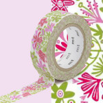 Masking Tape x Nordic countries Bength&Lotta Fleurs roses 15 mm x 10 m