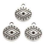 Pendentif gaufré il 16 mm 3 pcs