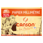 Papier millimétré 90 g/m² A4 Pochette 12 feuilles