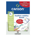 Feuillet mobile Blanc A4 90 g/m² Perforé grand côté 100 pcs