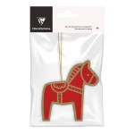 Cheval Dalécarlie rouge à suspendre 6 pcs