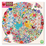Puzzle rond Oiseau bleu Oiseau jaune 500 pièces