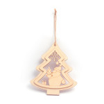 Suspension sapin Père Noël bois 28 x 14 x 7 cm