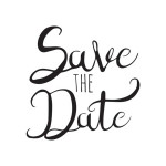Tampon bois Save the Date - 4 x 4 cm